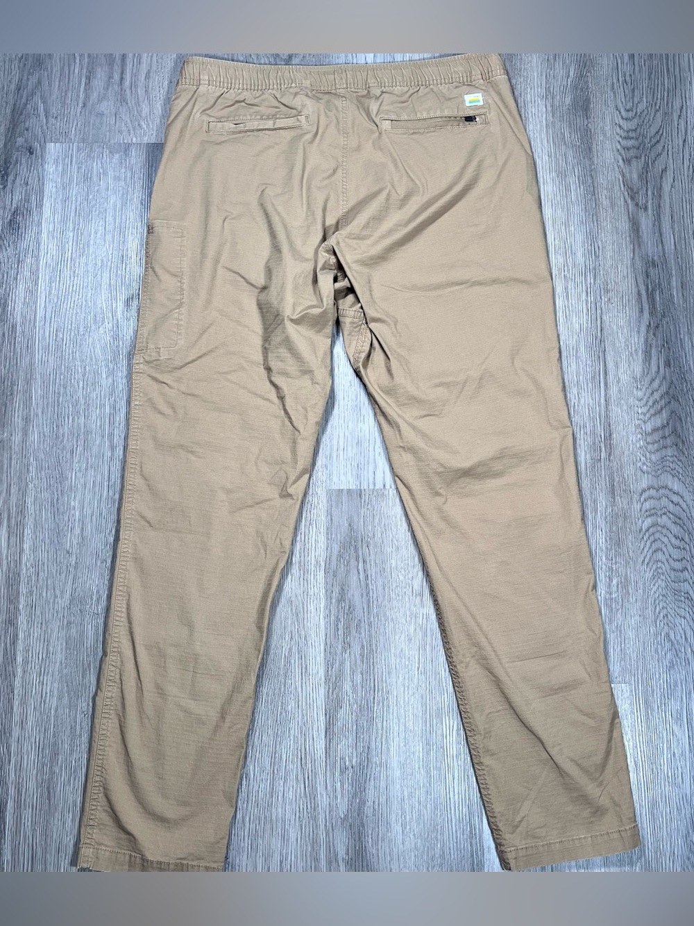 Vuori Ripstop Climber Pant Mens XL Khaki Stretch V412 Drawstring Elastic Waist - Picture 2 of 7